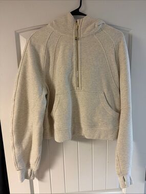 lululemon athletica Cream Half-Zip Cowl Neck Sweatshirt